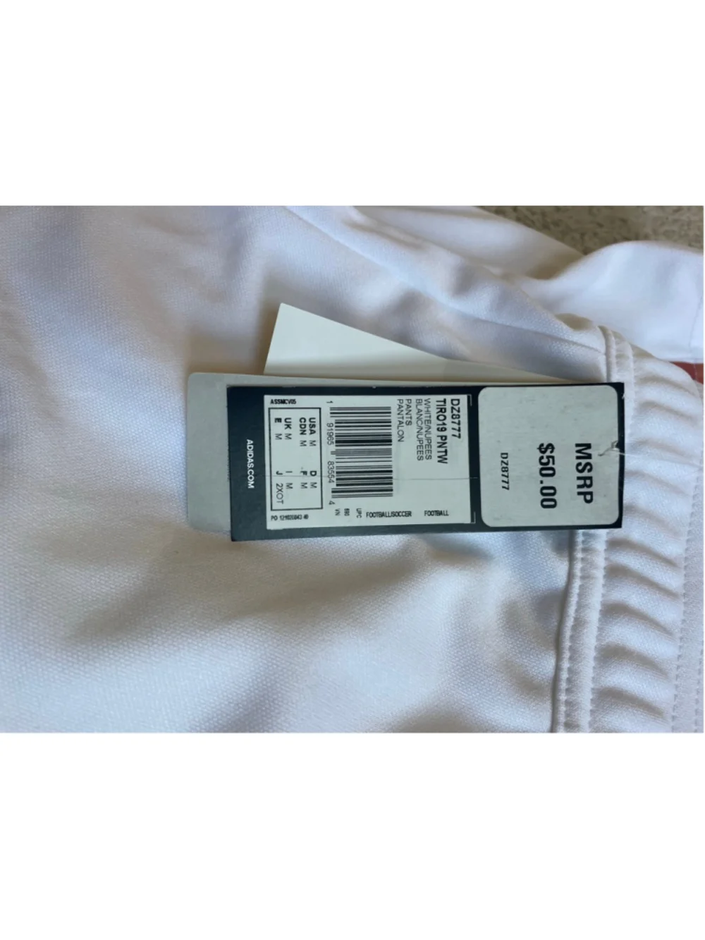 Adidas Tiro 19 Womens Training Pants White Pink Stripe Joggers M NWT